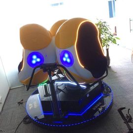 Customized 9D Egg VR Cinema 360 Vision 3 Seats For Shopping Mall / Theme Park